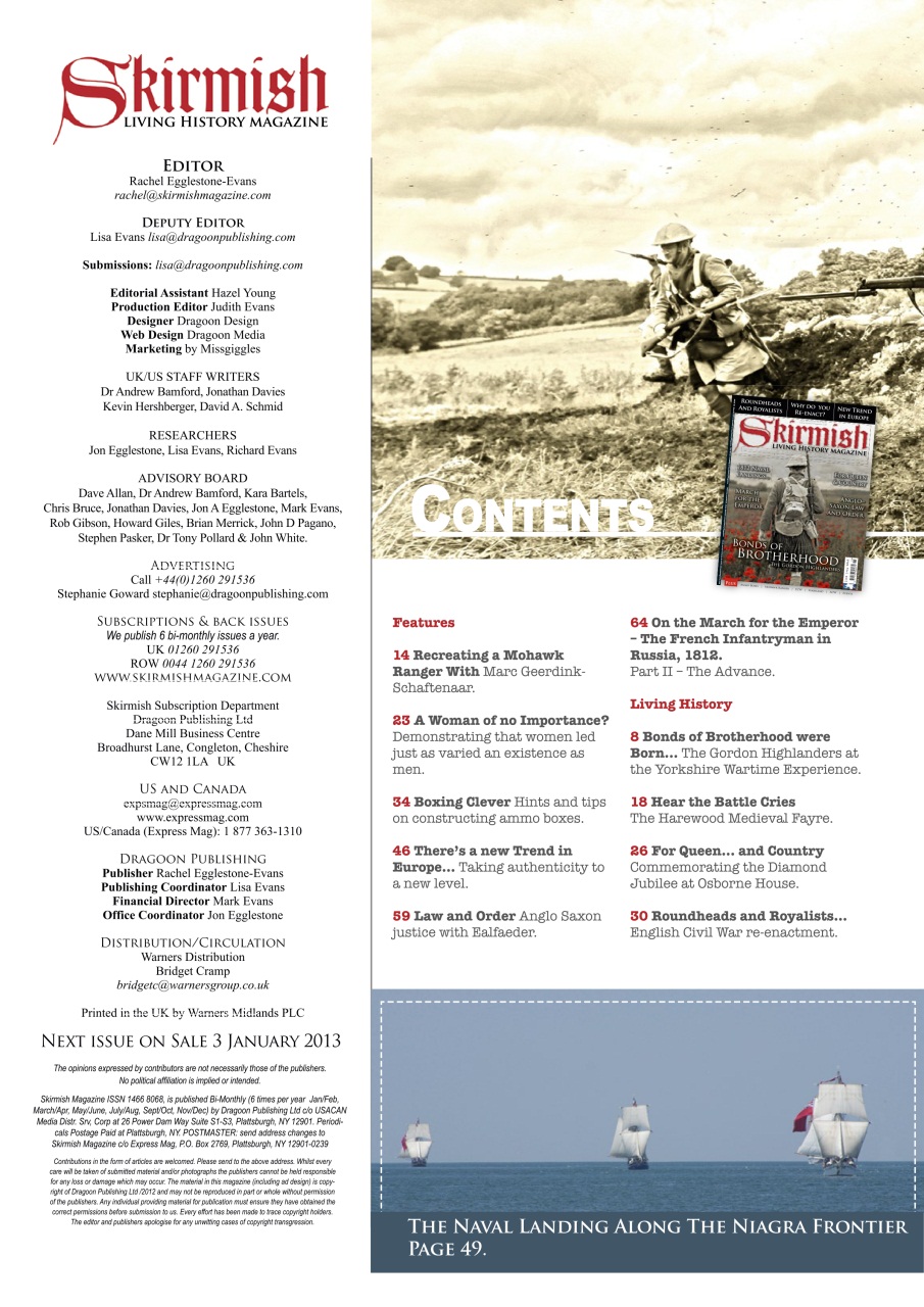 Skirmish Living History Preview Pages