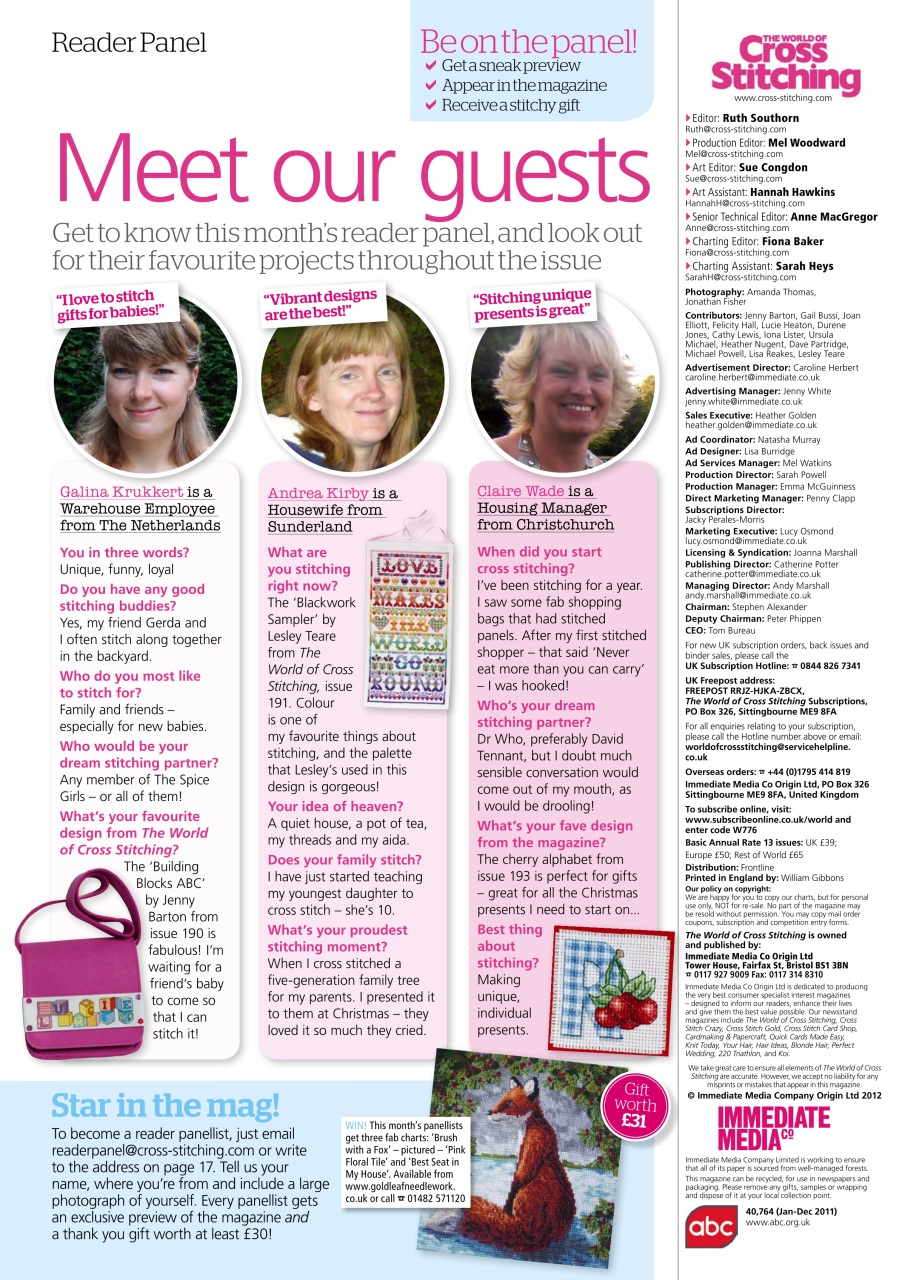 The World of Cross Stitching Preview Pages