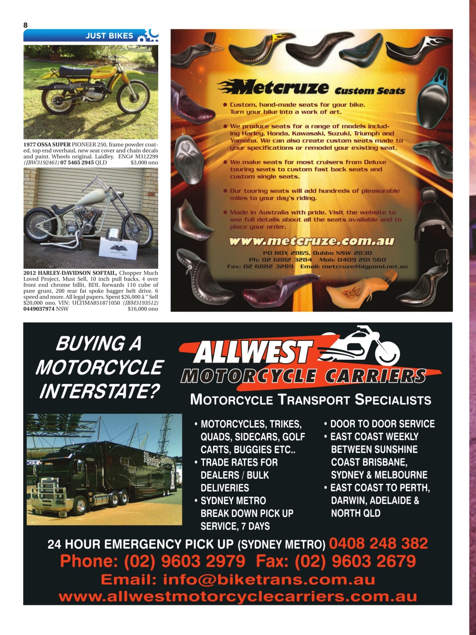 JUST BIKES Preview Pages