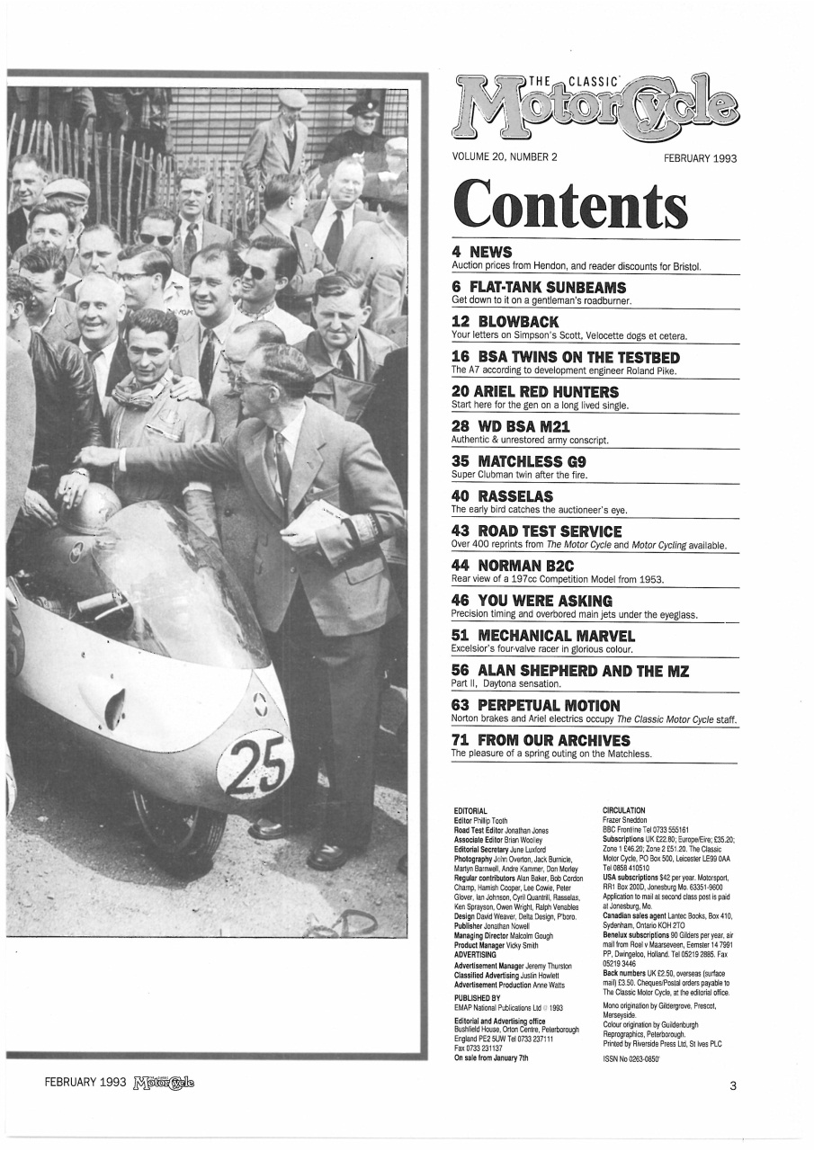 The Classic MotorCycle Preview Pages