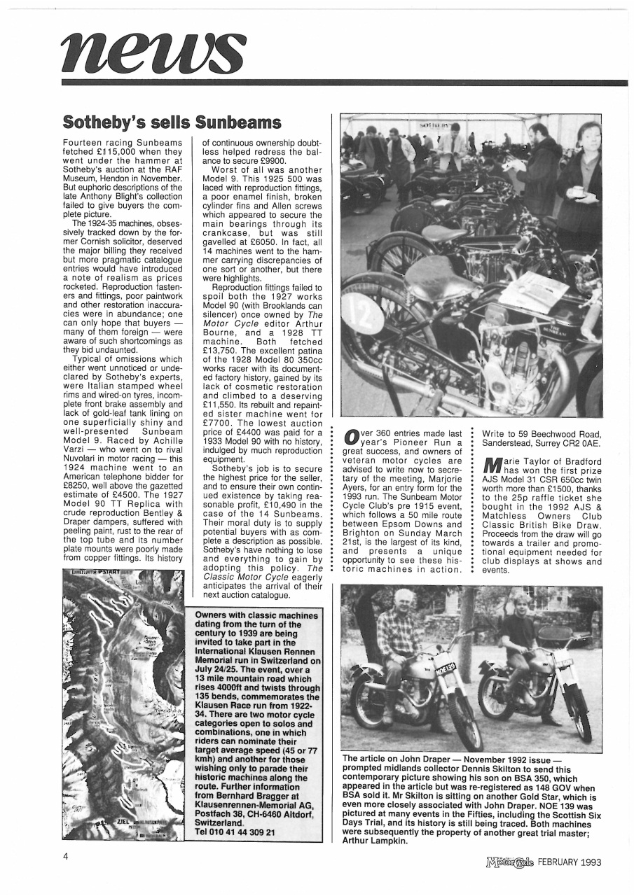 The Classic MotorCycle Preview Pages