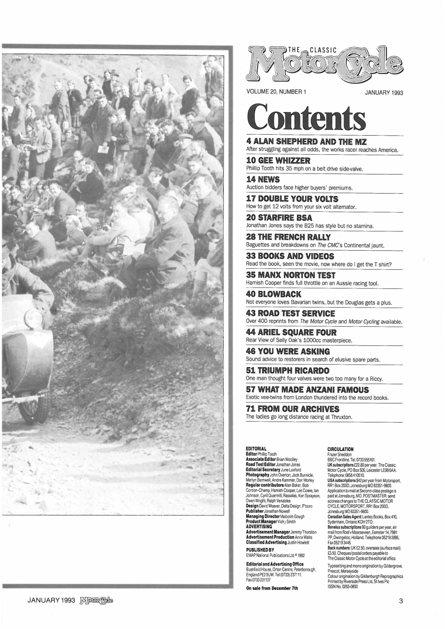 The Classic MotorCycle Preview Pages