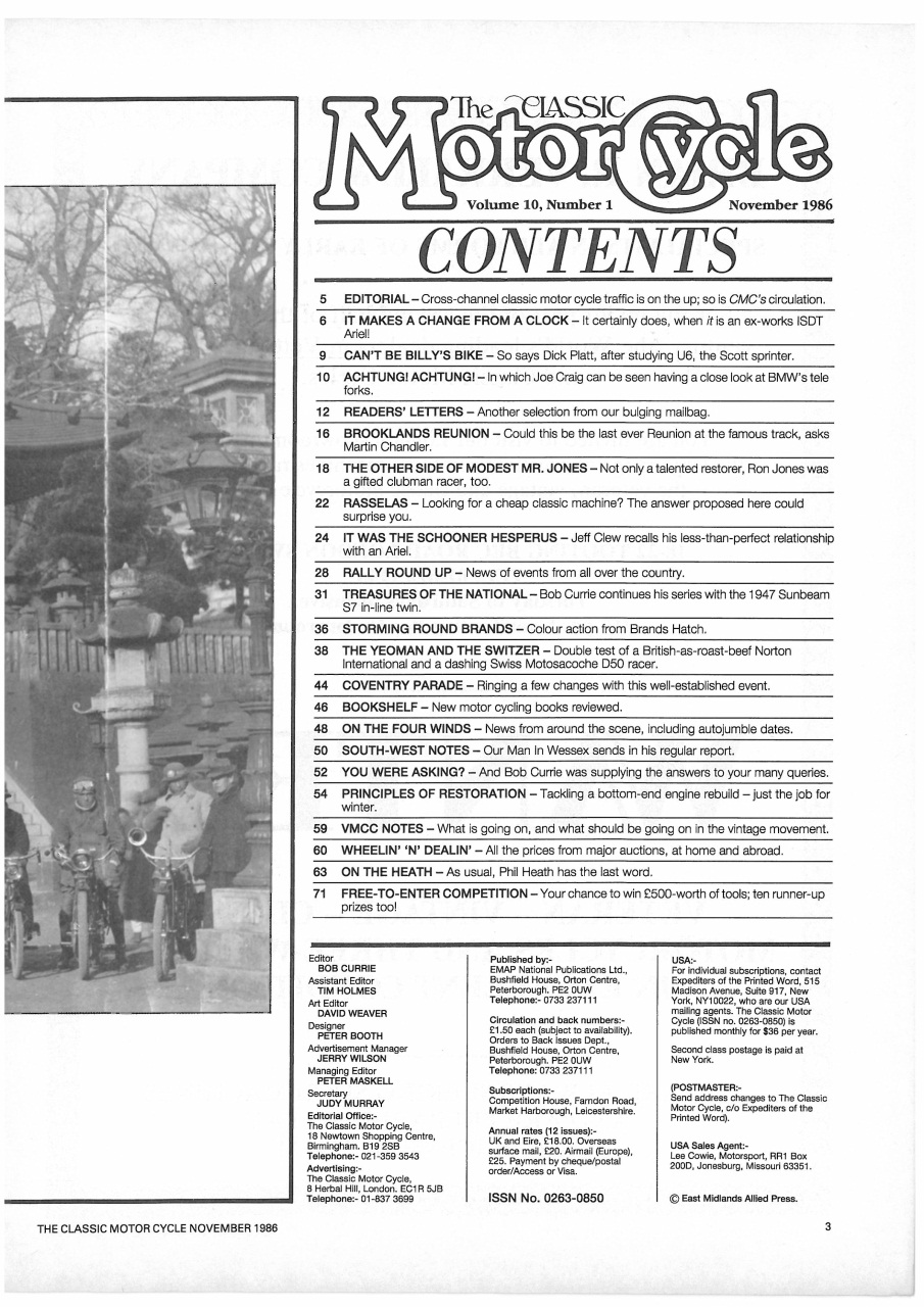 The Classic MotorCycle Preview Pages