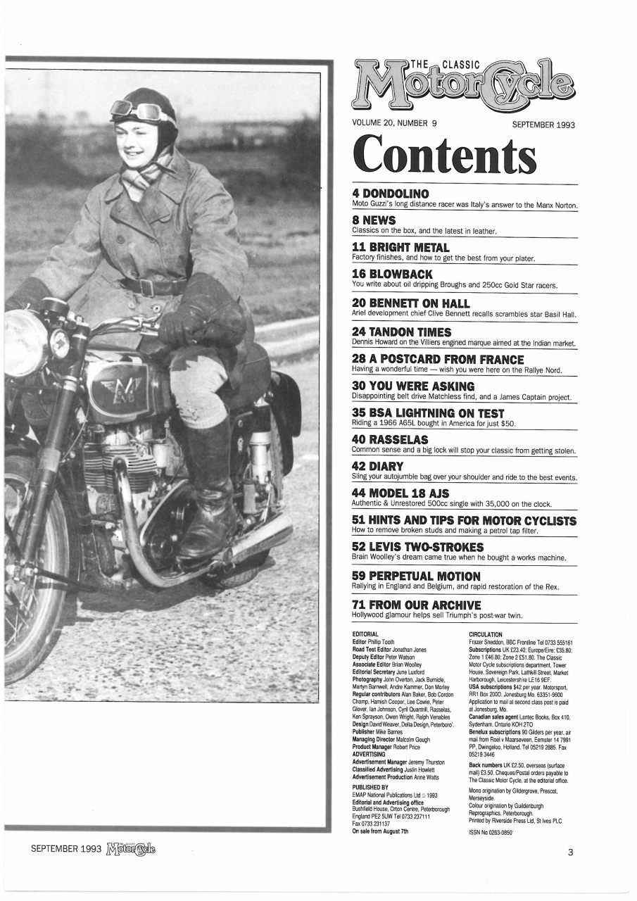 The Classic MotorCycle Preview Pages