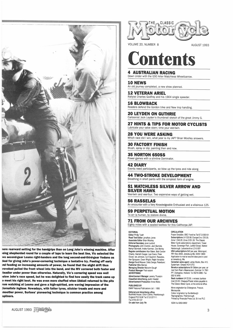 The Classic MotorCycle Preview Pages