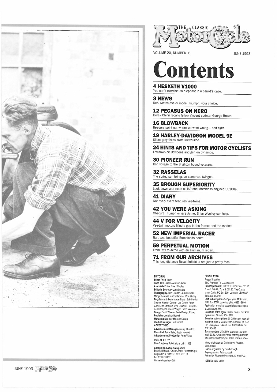 The Classic MotorCycle Preview Pages