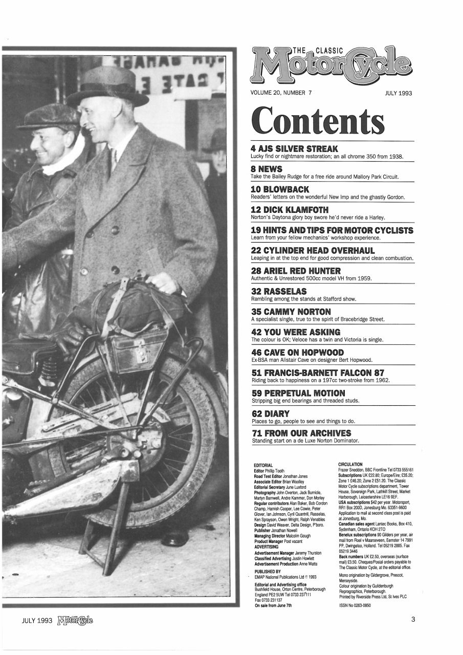 The Classic MotorCycle Preview Pages