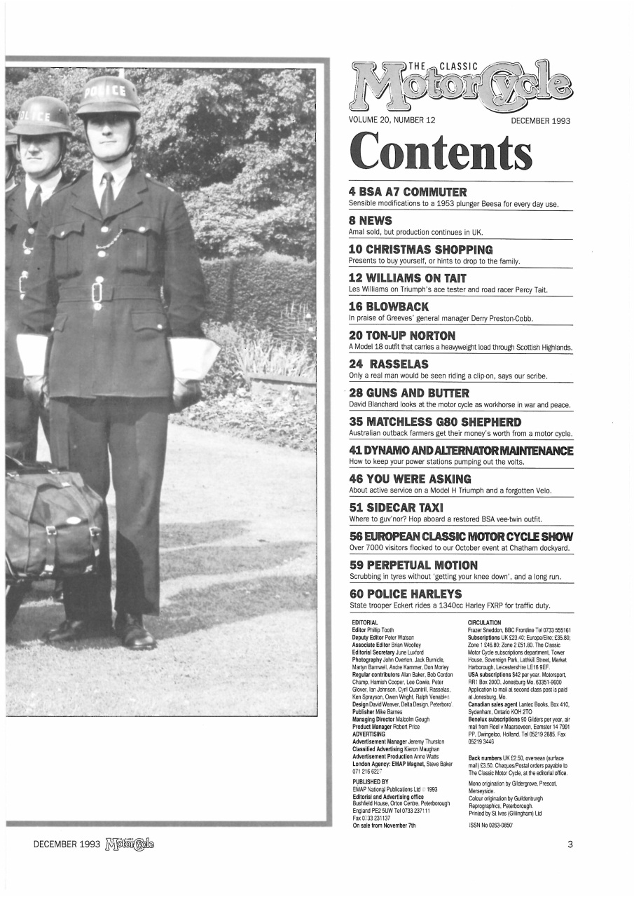 The Classic MotorCycle Preview Pages