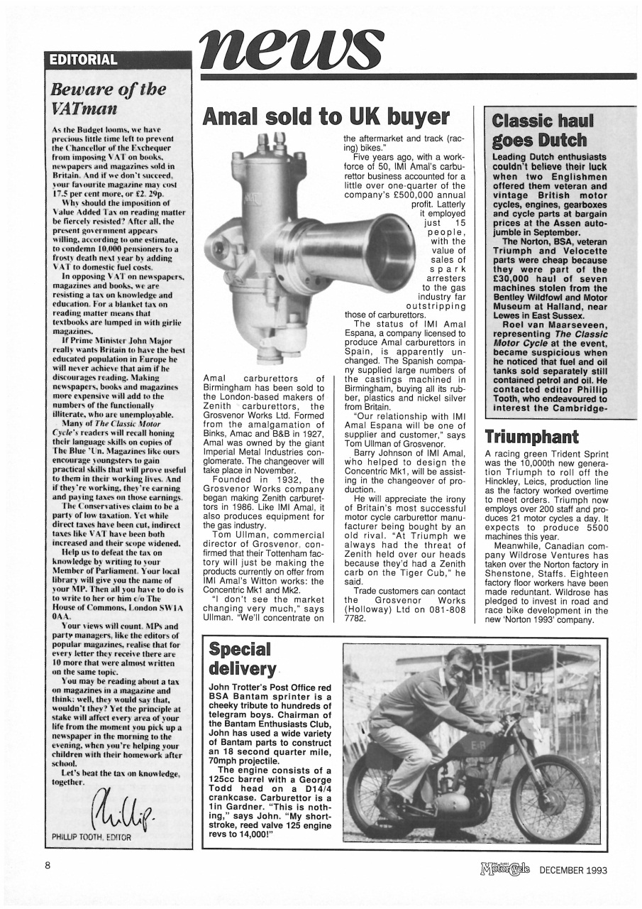 The Classic MotorCycle Preview Pages