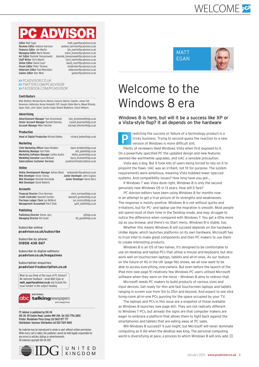 Tech Advisor Preview Pages