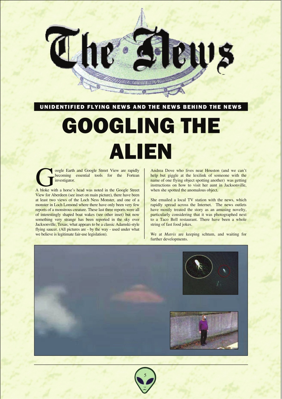 UFO Matrix Preview Pages