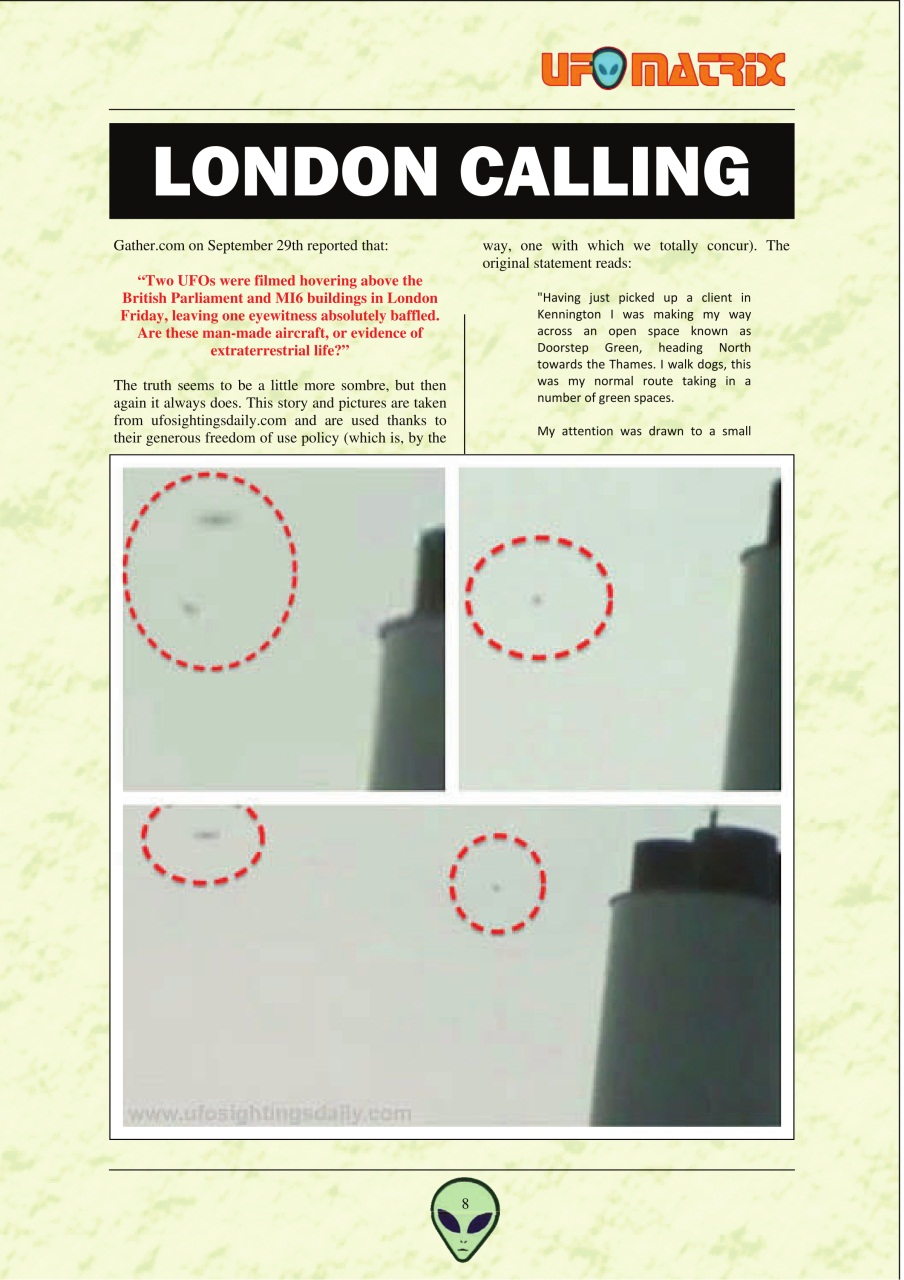 UFO Matrix Preview Pages