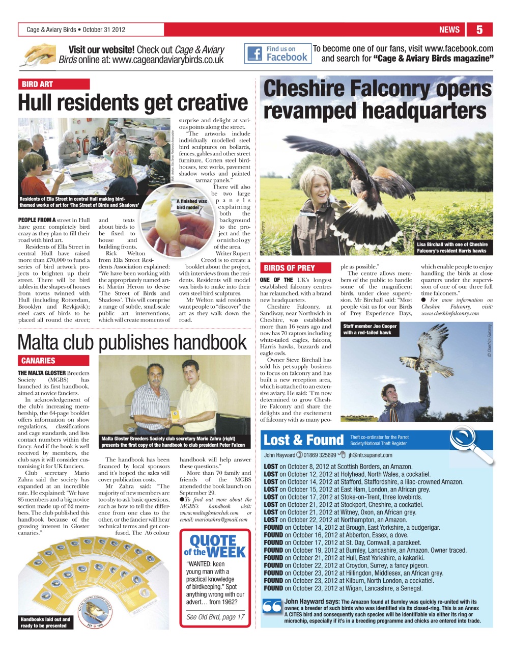 Cage & Aviary Birds Preview Pages