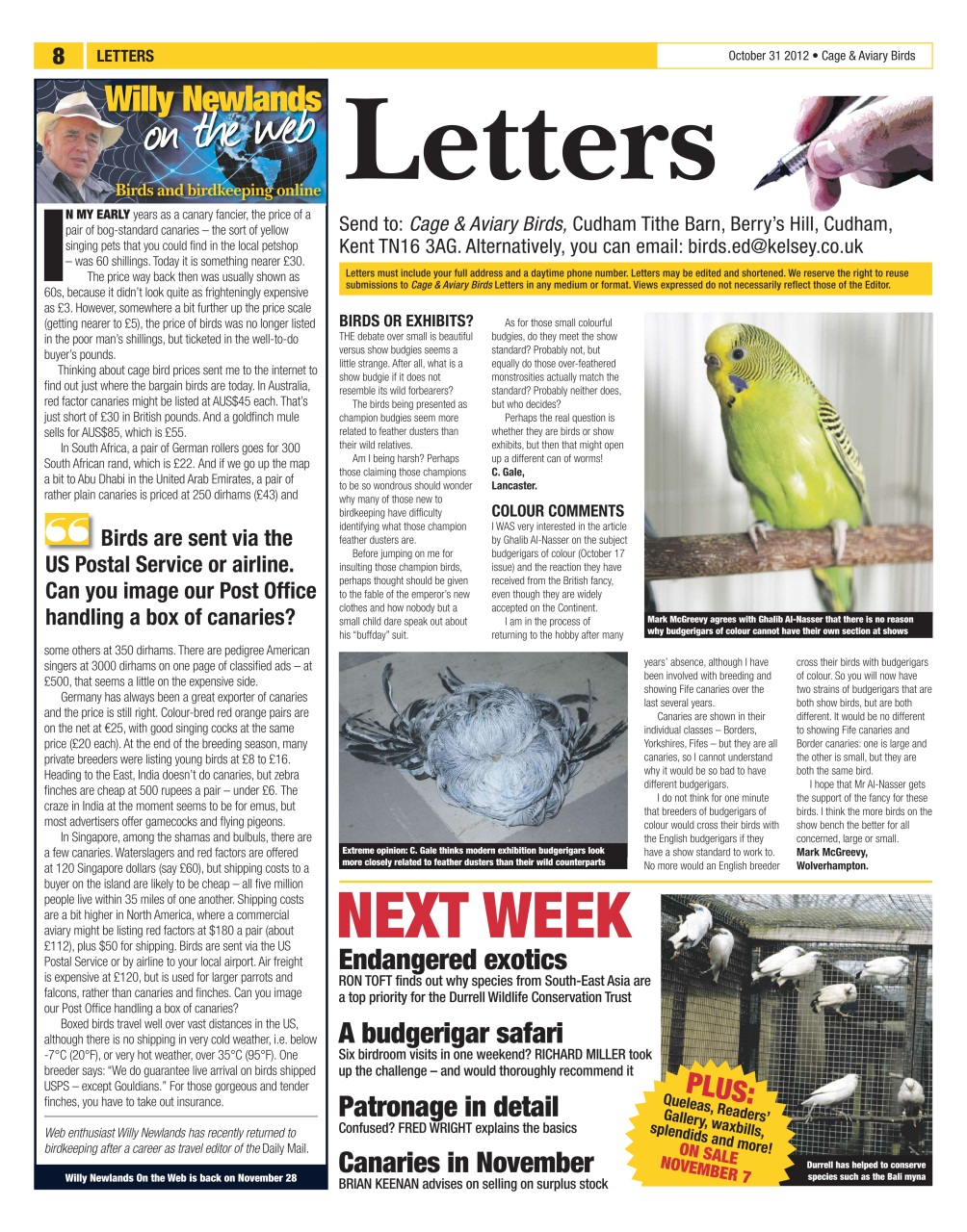 Cage & Aviary Birds Preview Pages