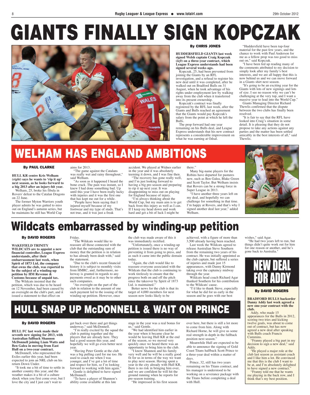 League Express Preview Pages