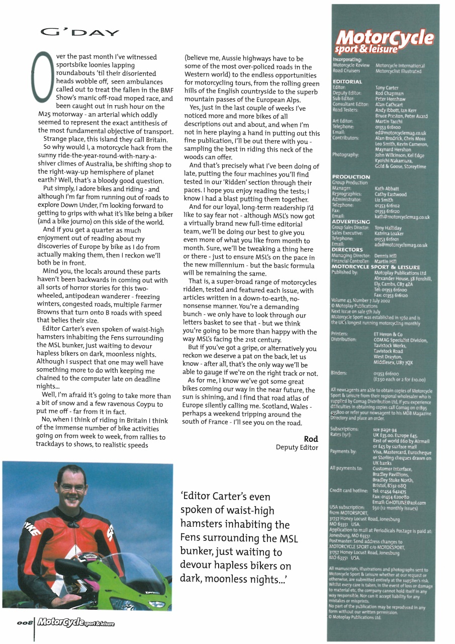 Motorcycle Sport & Leisure Preview Pages