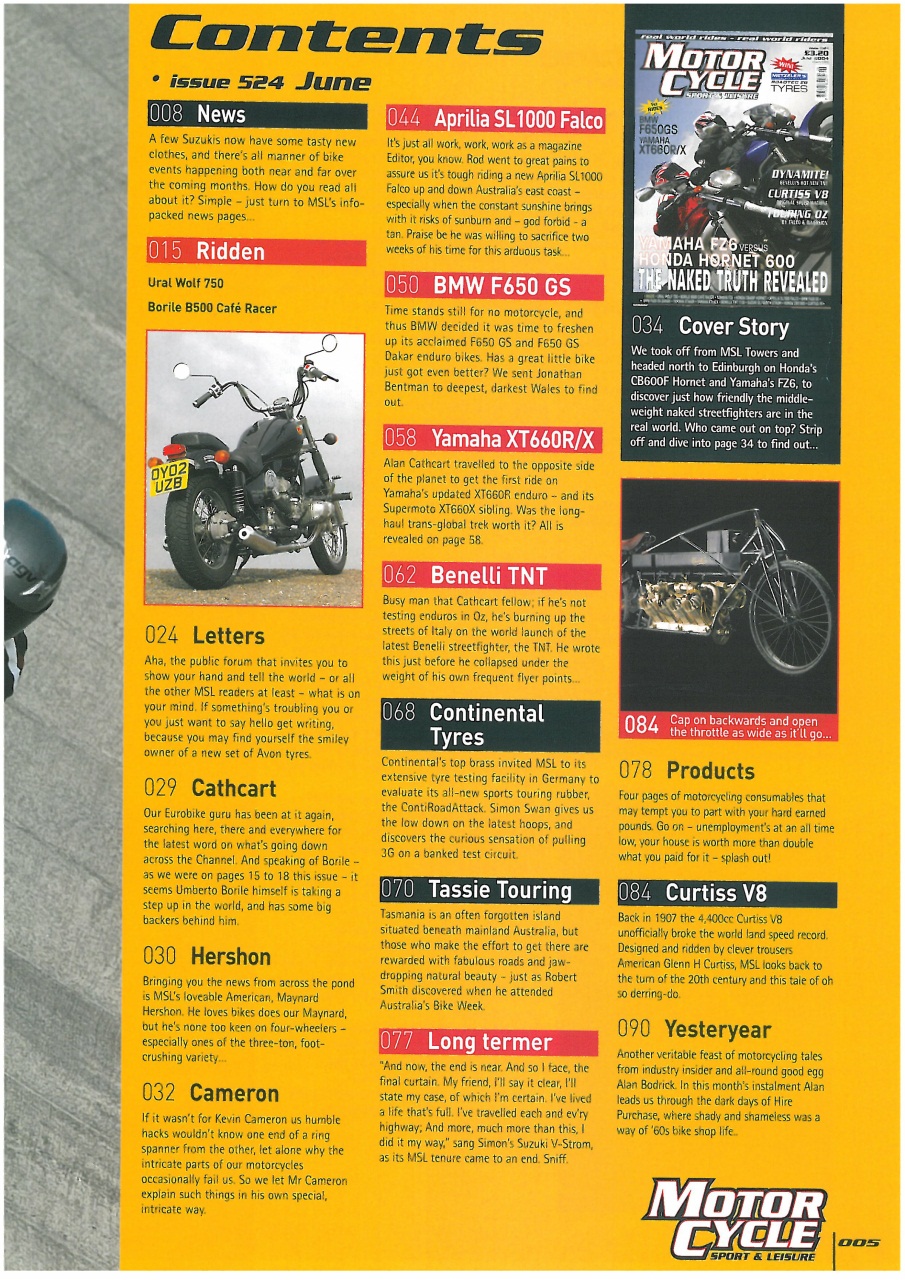 Motorcycle Sport & Leisure Preview Pages