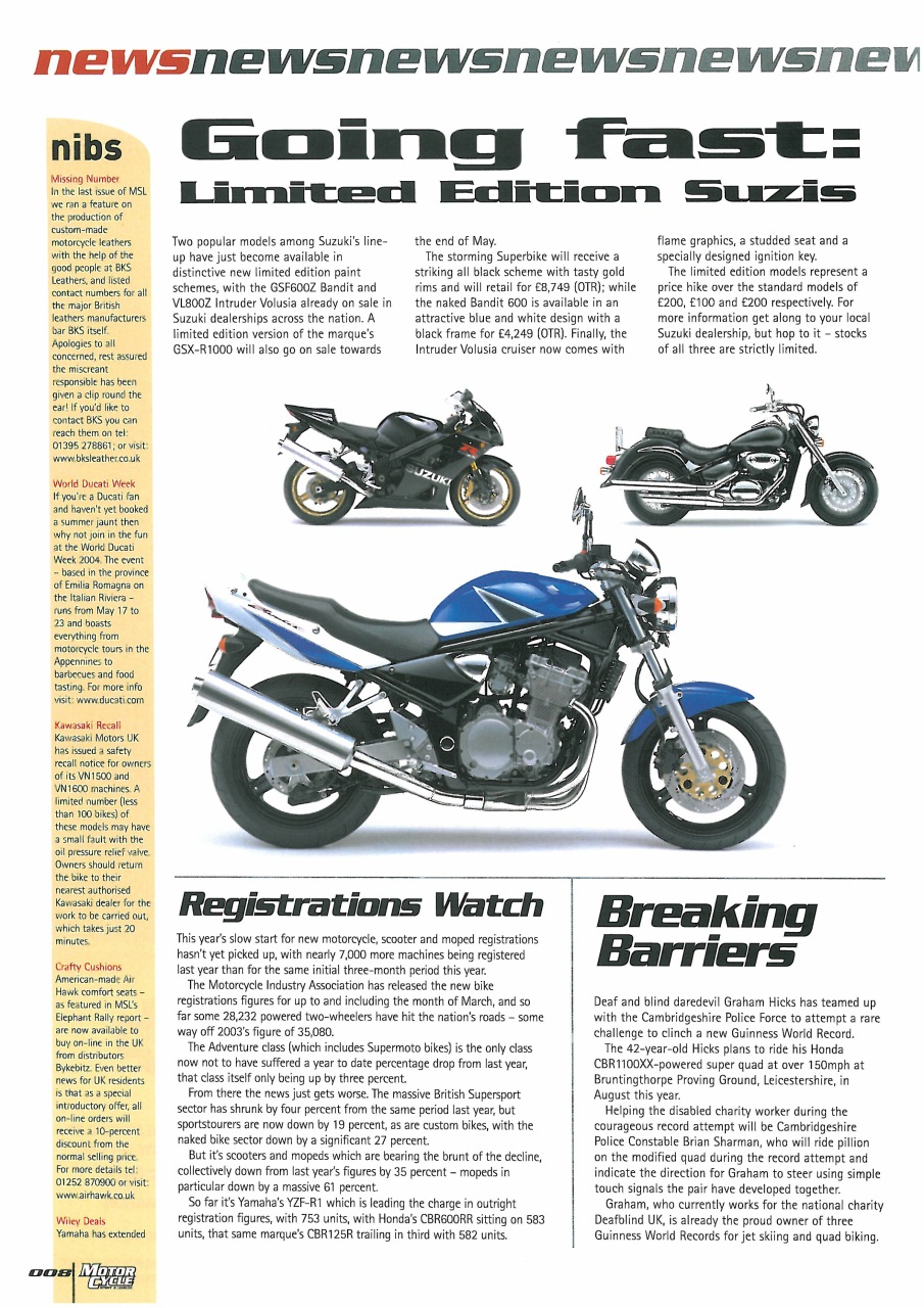 Motorcycle Sport & Leisure Preview Pages