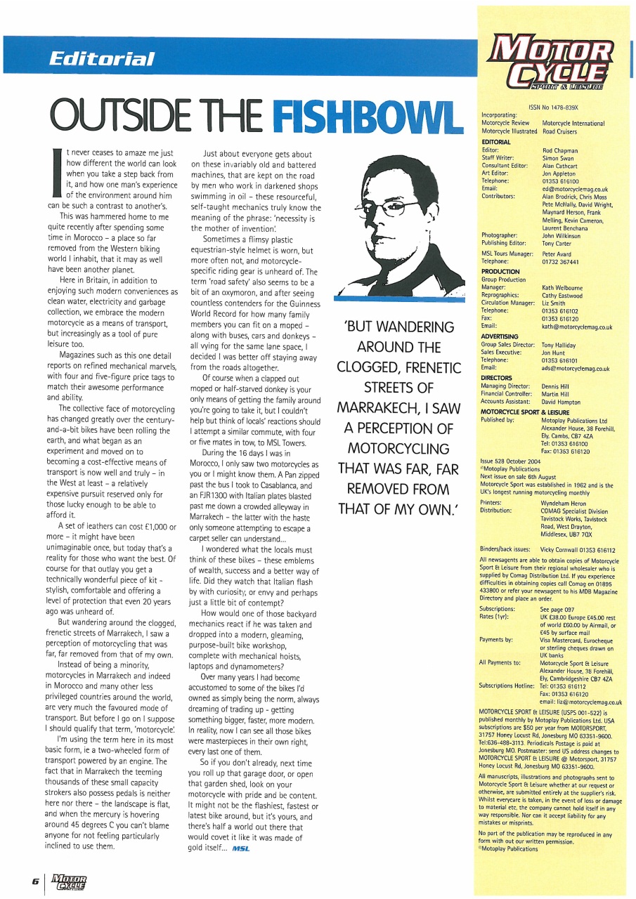 Motorcycle Sport & Leisure Preview Pages