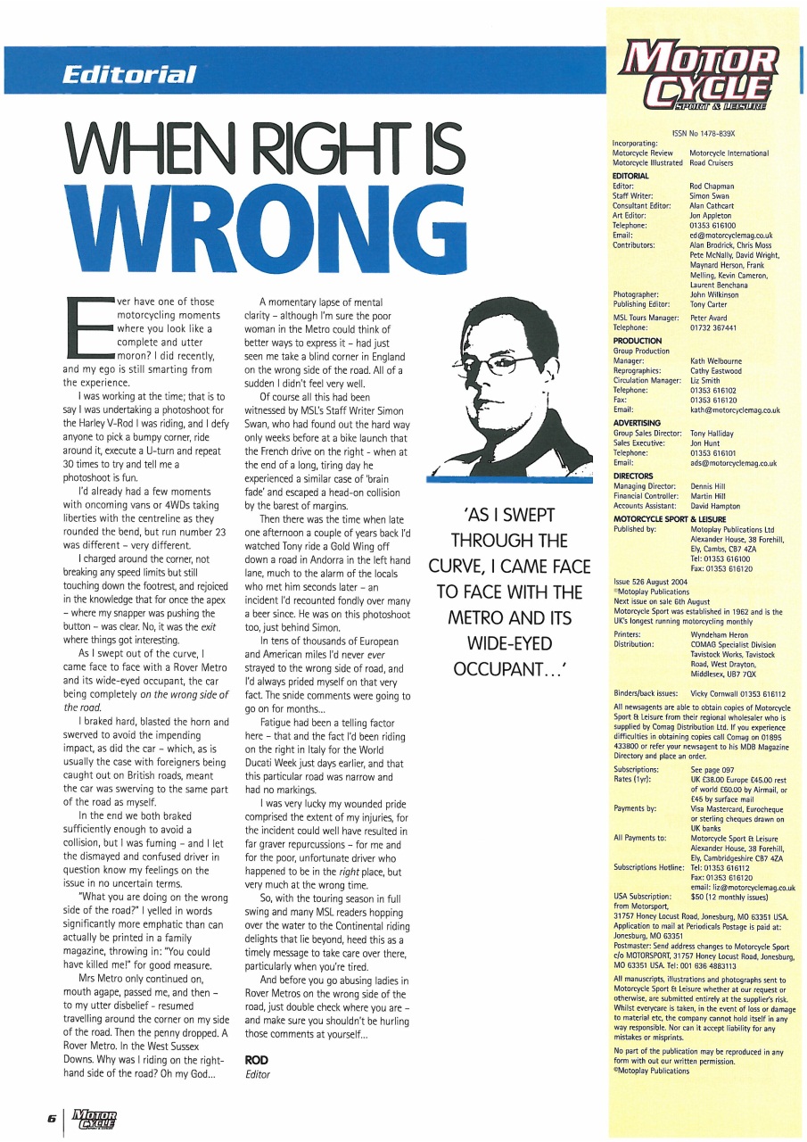 Motorcycle Sport & Leisure Preview Pages