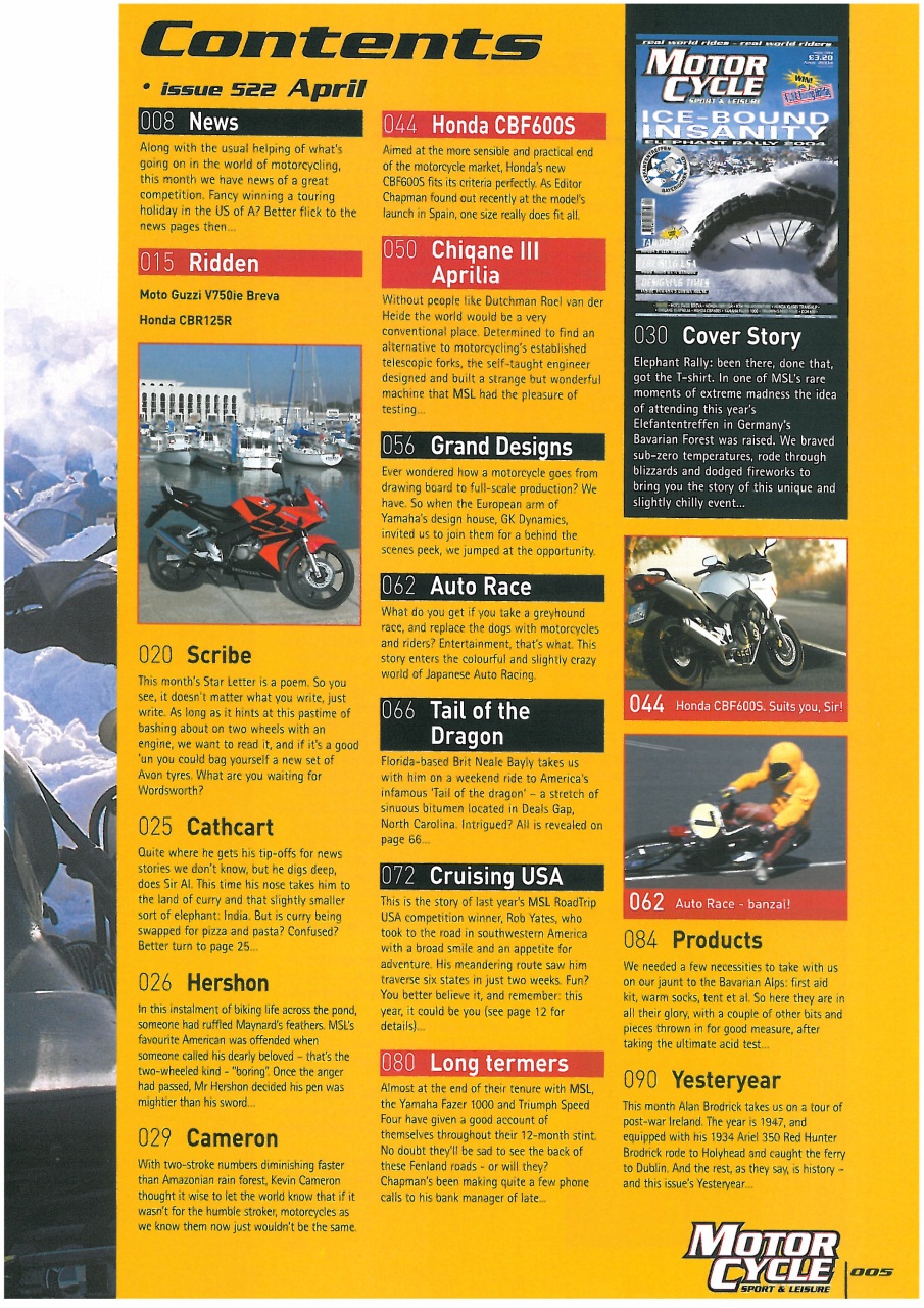 Motorcycle Sport & Leisure Preview Pages