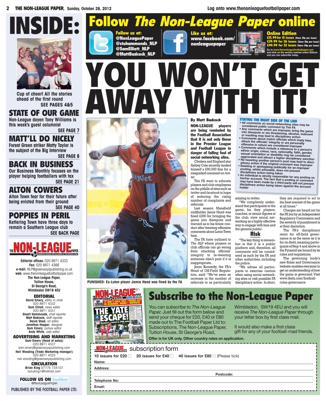 The Non-League Football Paper Preview Pages