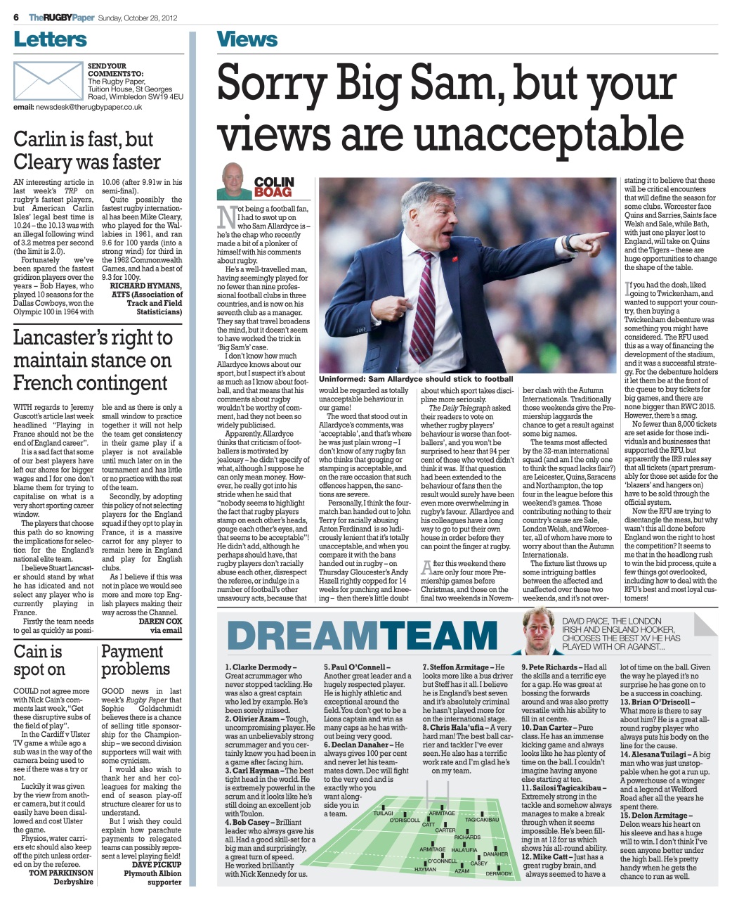 The Rugby Paper Preview Pages