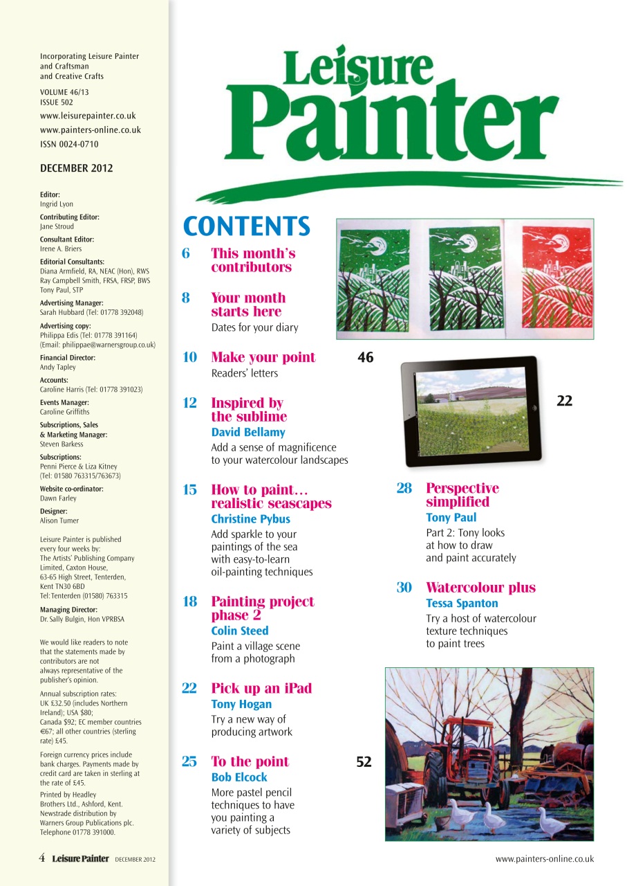 Leisure Painter & The Artist Preview Pages