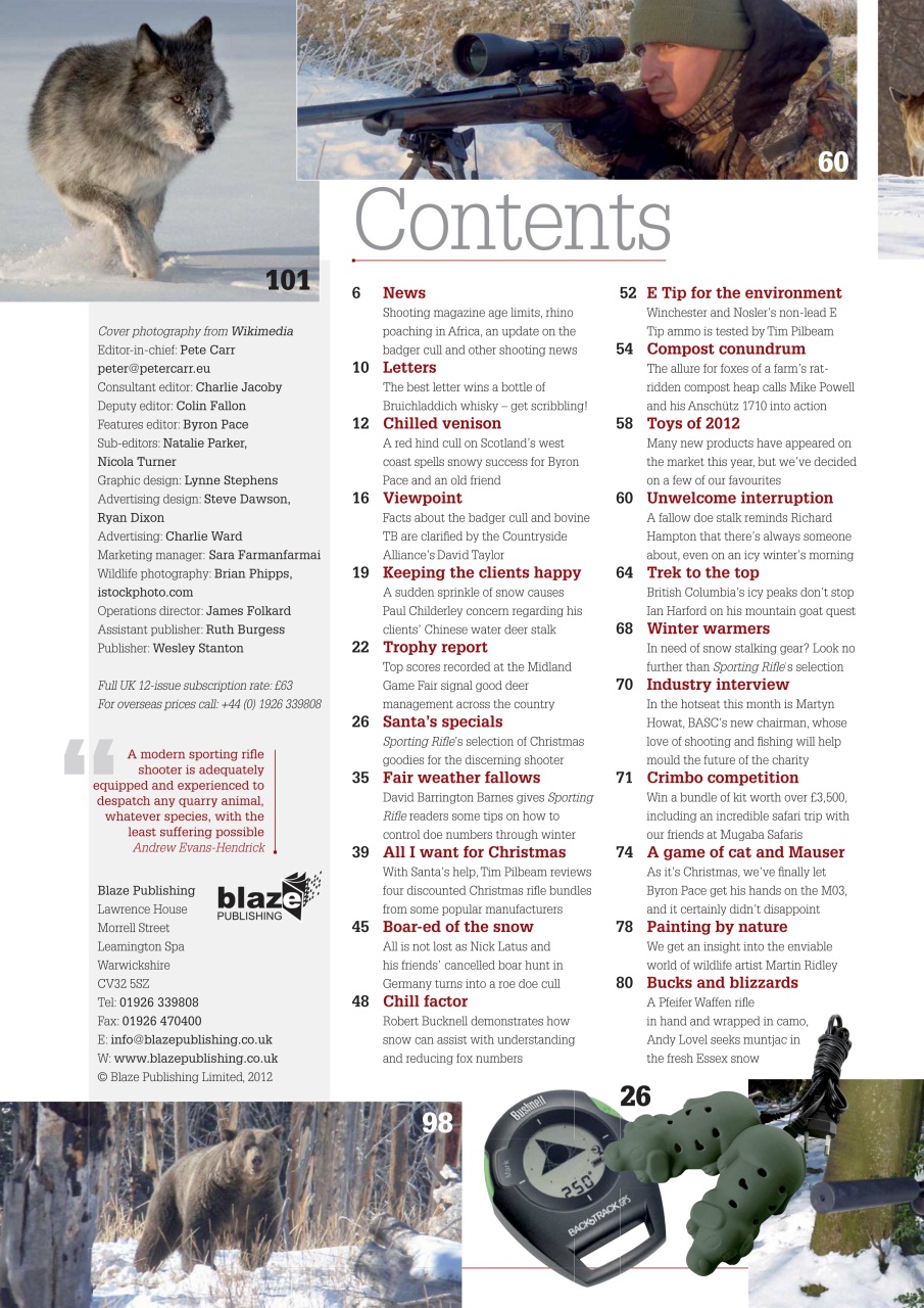 Sporting Rifle Preview Pages