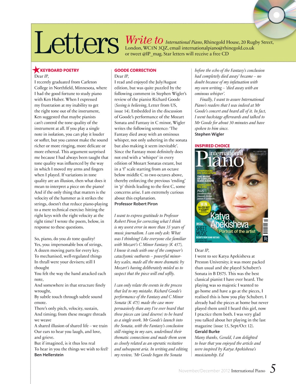 International Piano Preview Pages