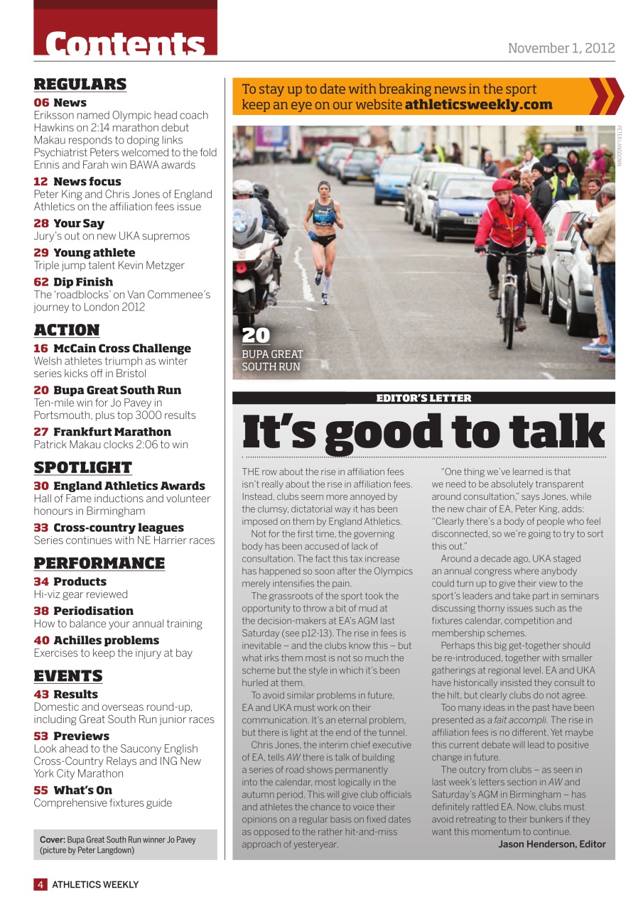 AW – Athletics Weekly Magazine Preview Pages