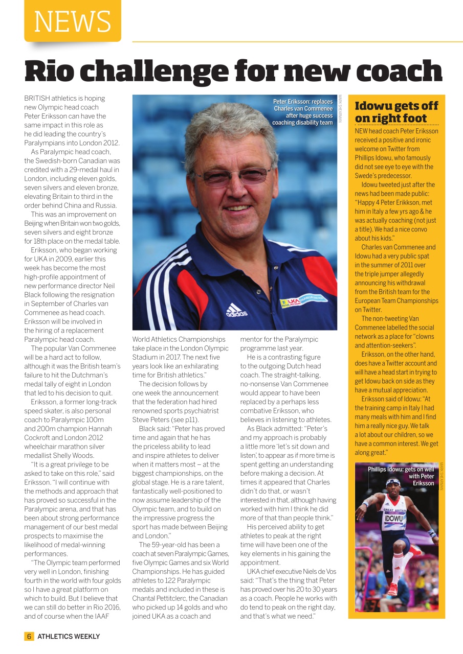 AW – Athletics Weekly Magazine Preview Pages