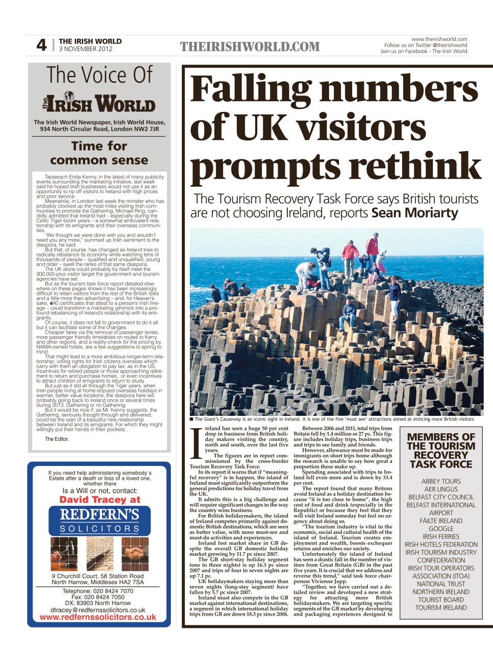 Irish World Preview Pages