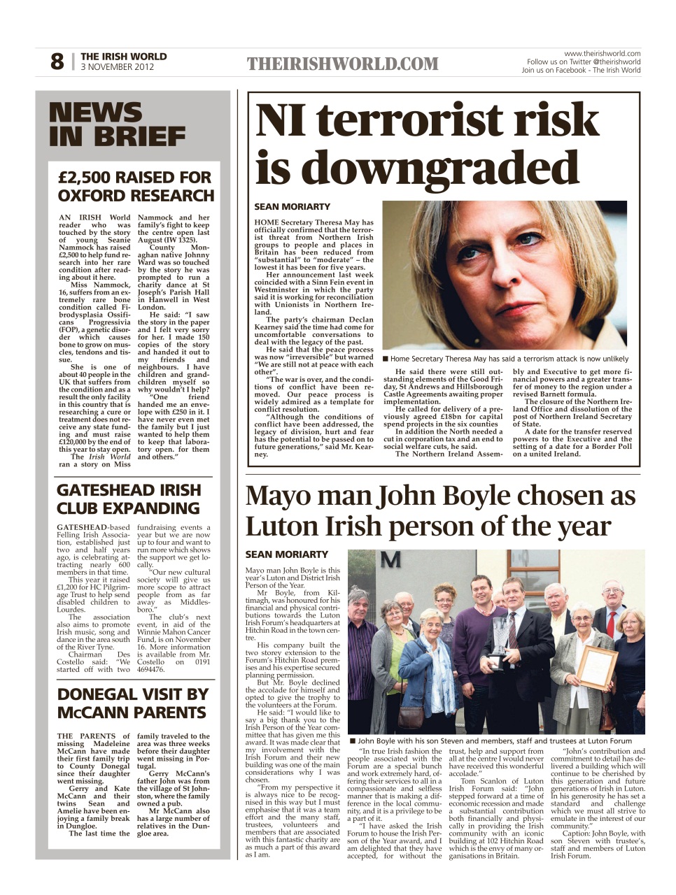 Irish World Preview Pages