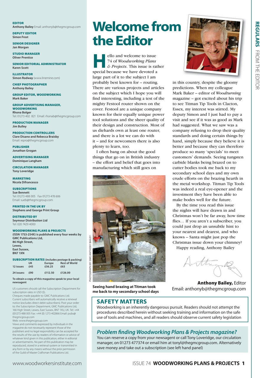 Woodworking Crafts Magazine Preview Pages