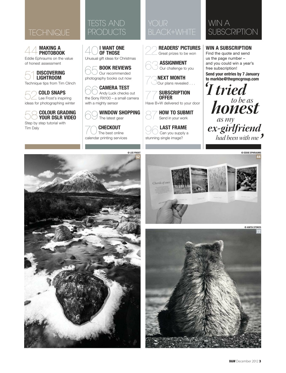 Black+White Photography Preview Pages