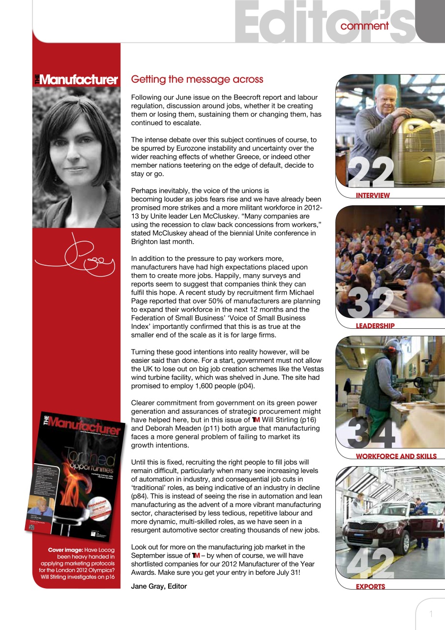 The Manufacturer Preview Pages