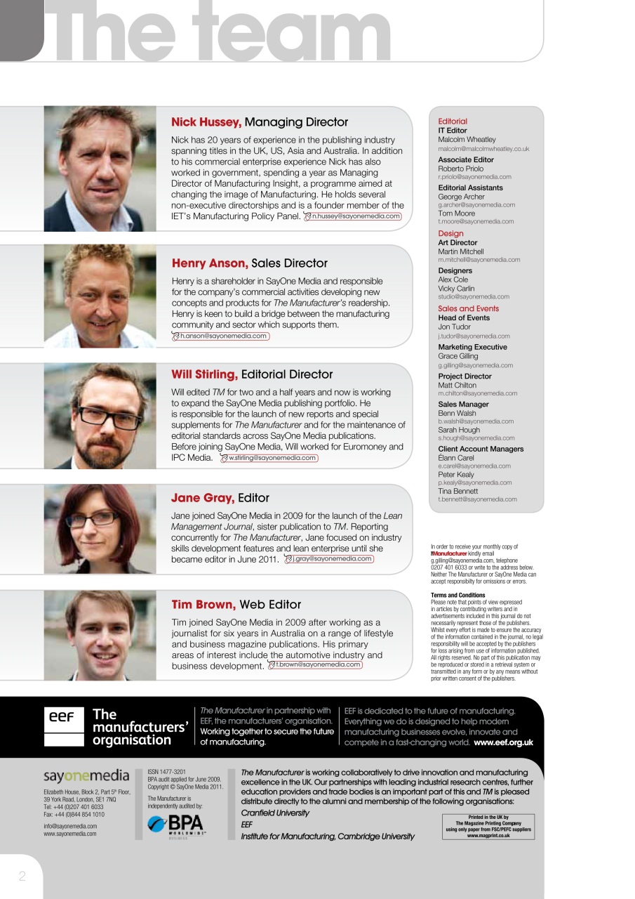 The Manufacturer Preview Pages