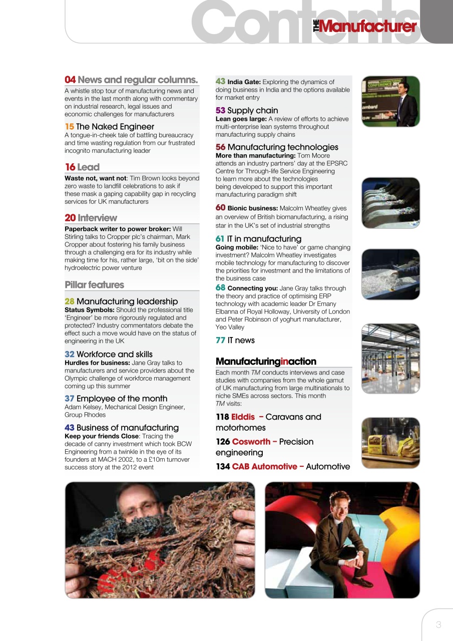 The Manufacturer Preview Pages