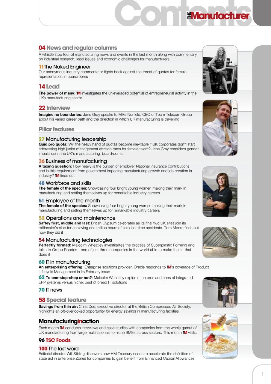 The Manufacturer Preview Pages