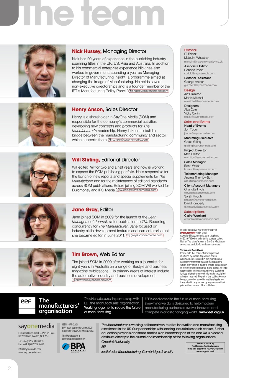 The Manufacturer Preview Pages