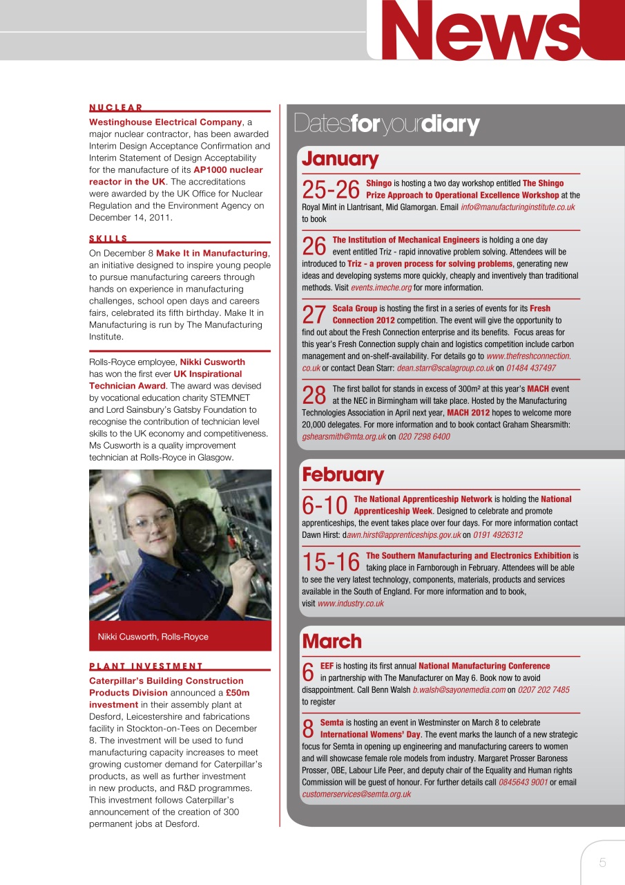 The Manufacturer Preview Pages