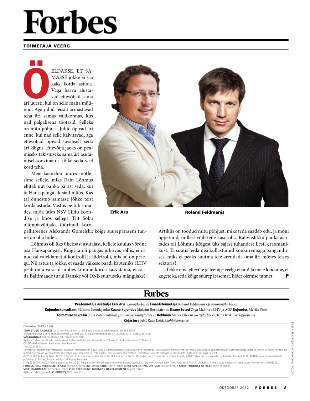 Forbes Estonia Preview Pages