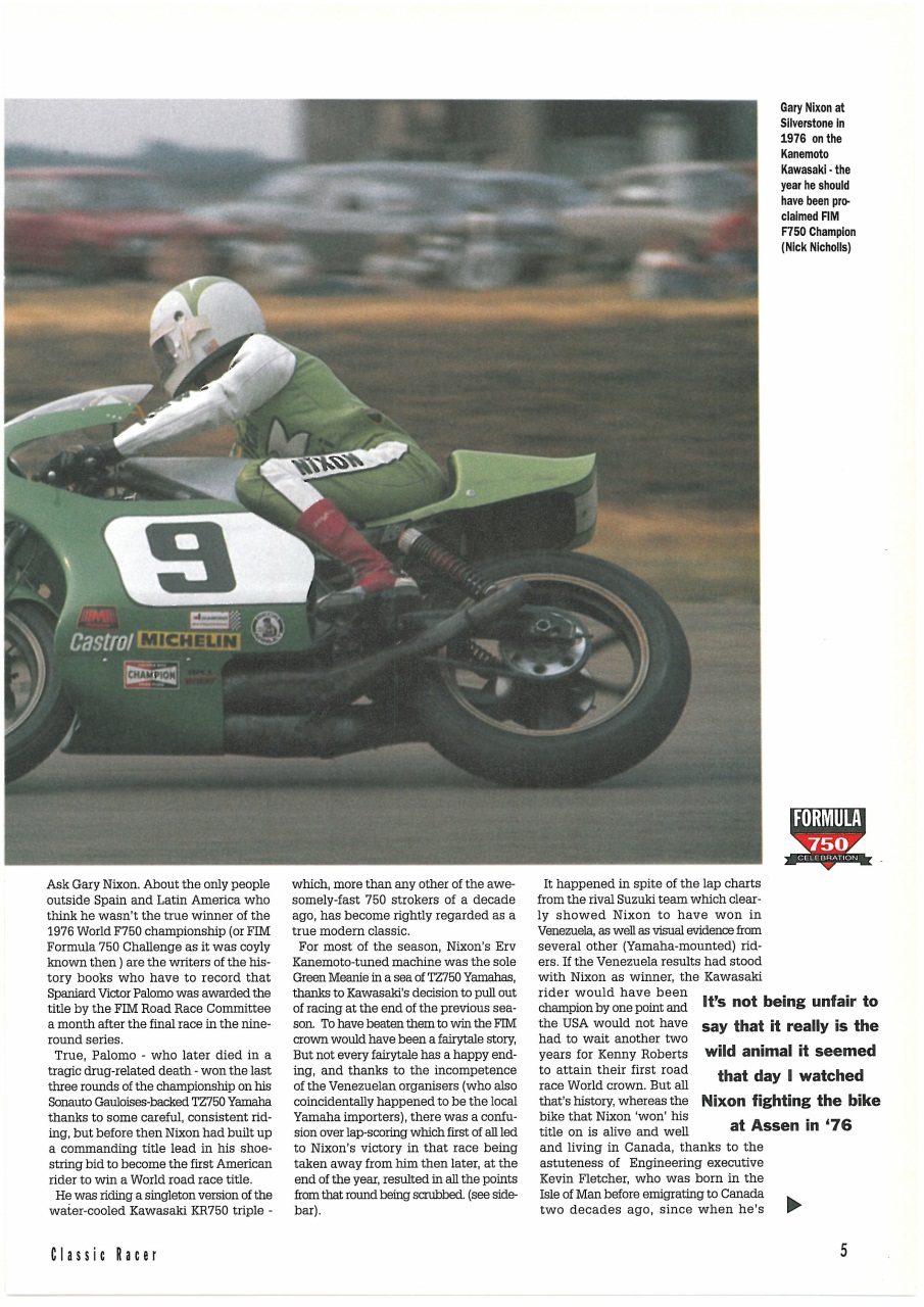 Classic Racer Preview Pages