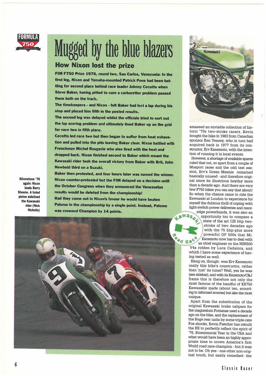 Classic Racer Preview Pages