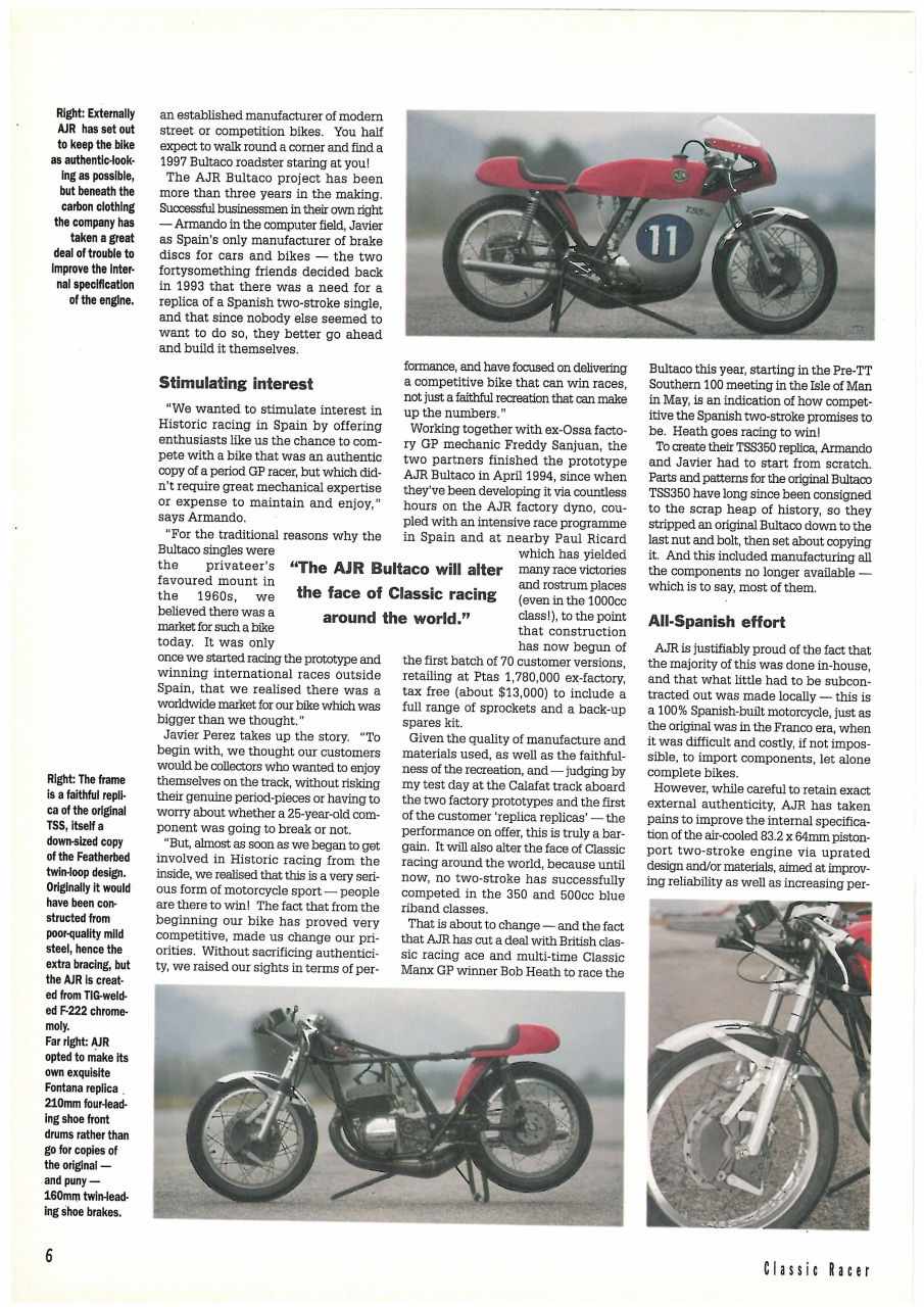 Classic Racer Preview Pages