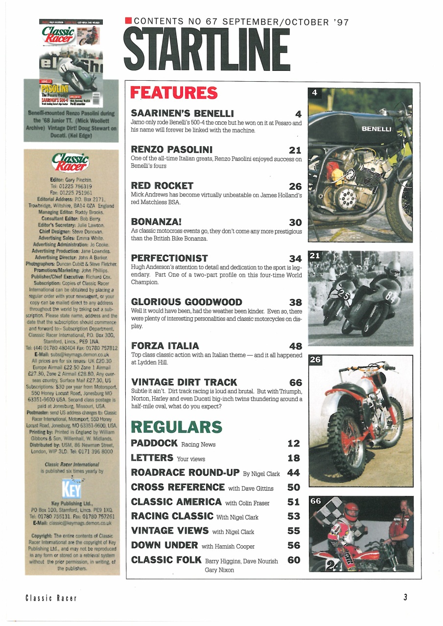 Classic Racer Preview Pages