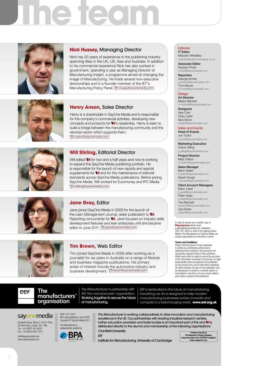 The Manufacturer Preview Pages