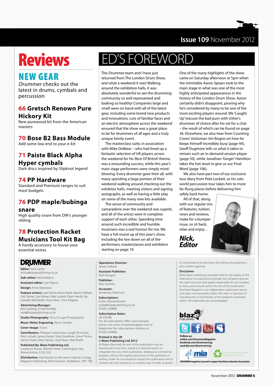 iDrum magazine: Never miss a beat Preview Pages