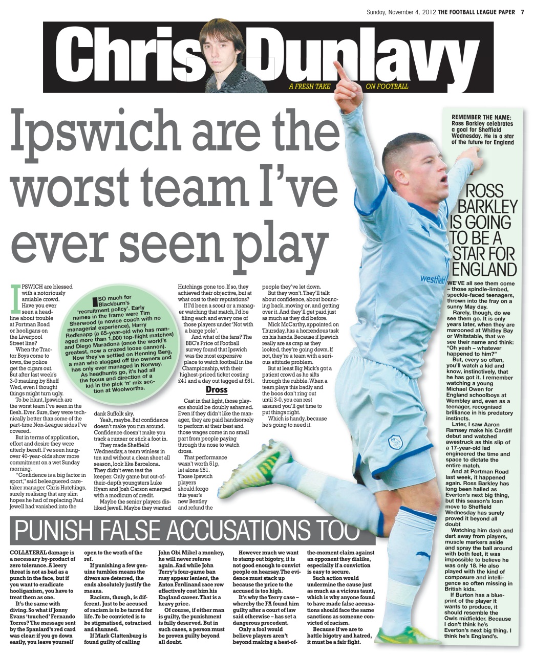 The Football League Paper Preview Pages